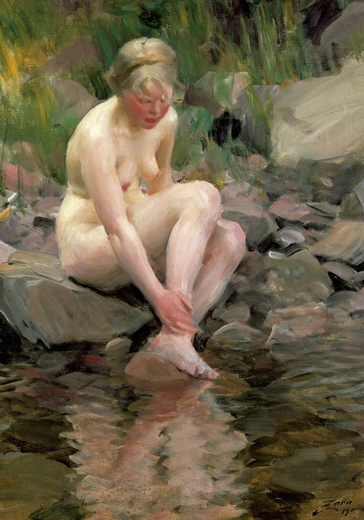  安德斯·莱奥纳德·佐恩 Anders Leonard Zorn —— 水边的少女